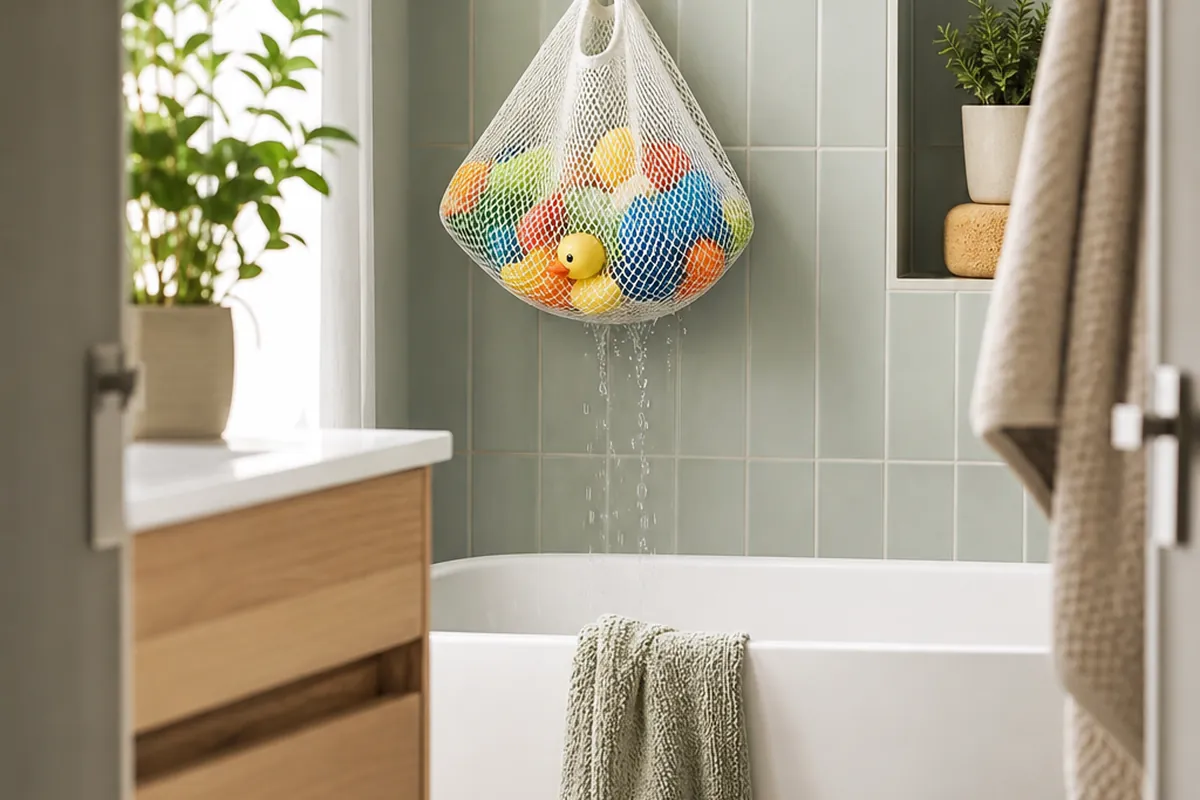 9 Bath Toy Storage Ideas for a Small Bathroom With No Space