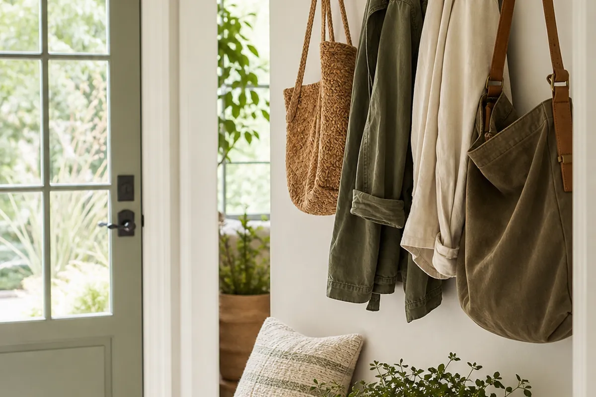 10 Coat and Bag Storage Ideas for an Entryway Without a Closet