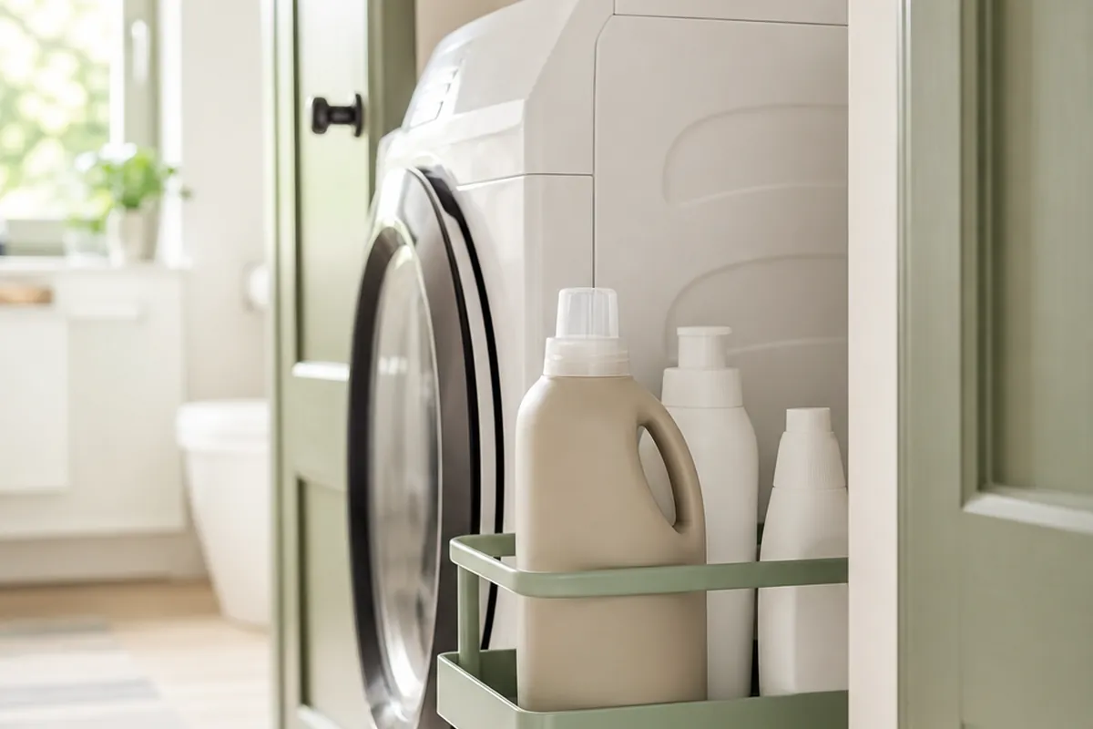 9 Detergent Storage Ideas for a Laundry Closet With No Shelf