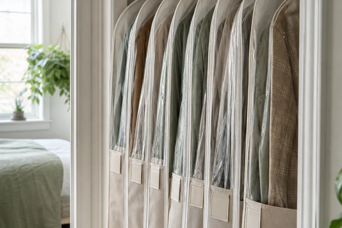 10 Garment Bag Storage Ideas for a Small Rental Closet