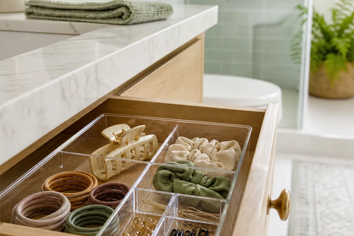 9 Hair Accessory Storage Ideas for a Small Bathroom Drawer