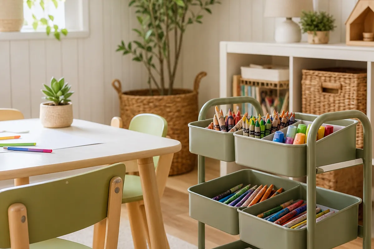 10 Kids Art Supply Storage Ideas for a Small Playroom