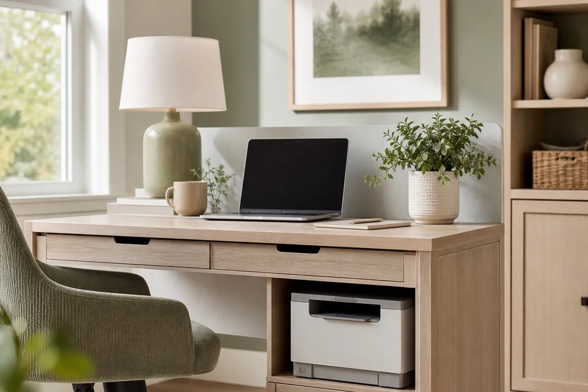 9 Printer Storage Ideas for a Small Home Office Desk