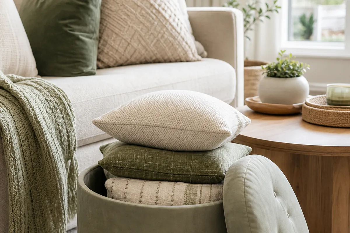9 Throw Pillow Storage Ideas for a Small Living Room