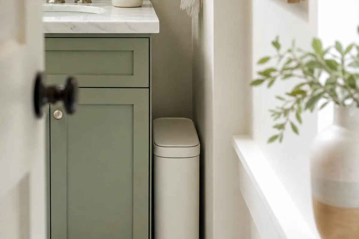 9 Trash Can Storage Ideas for a Small Bathroom Vanity