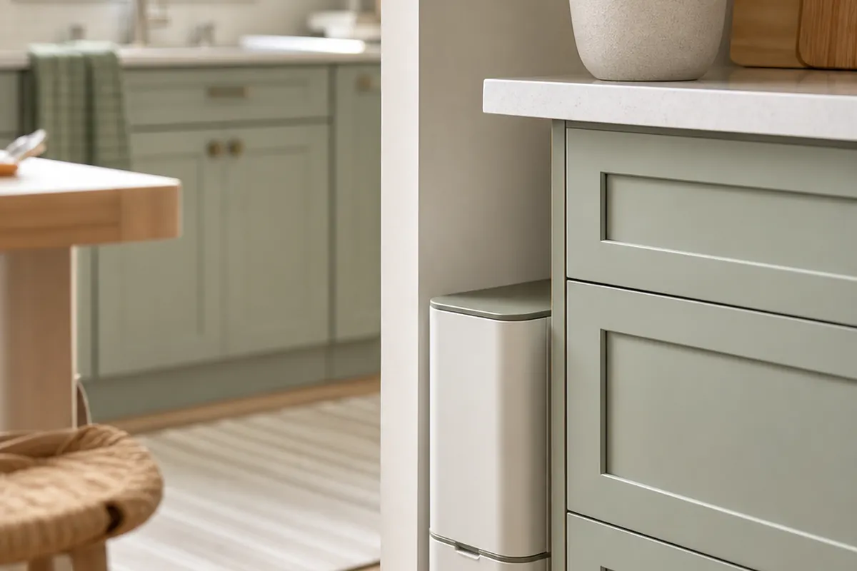 9 Trash and Recycling Storage Ideas for a Small Kitchen