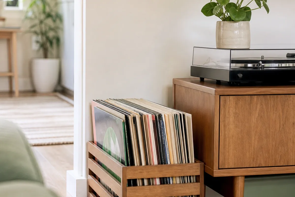 9 Vinyl Record Storage Ideas for a Small Living Room