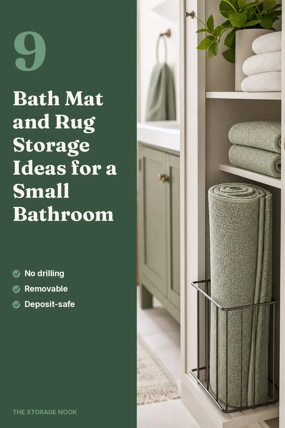 9 Bath Mat and Rug Storage Ideas for a Small Bathroom