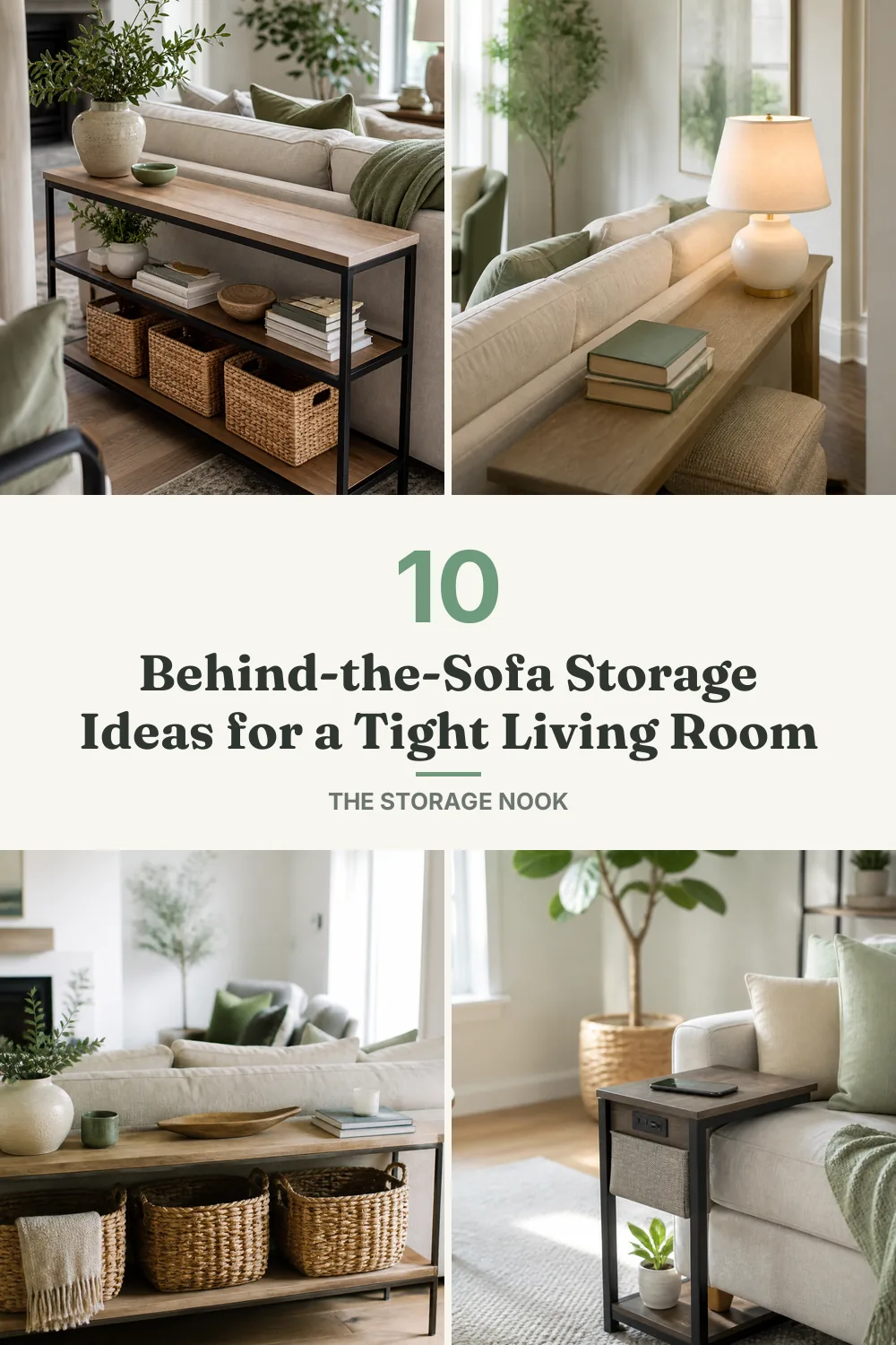 10 Behind-the-Sofa Storage Ideas for a Tight Living Room