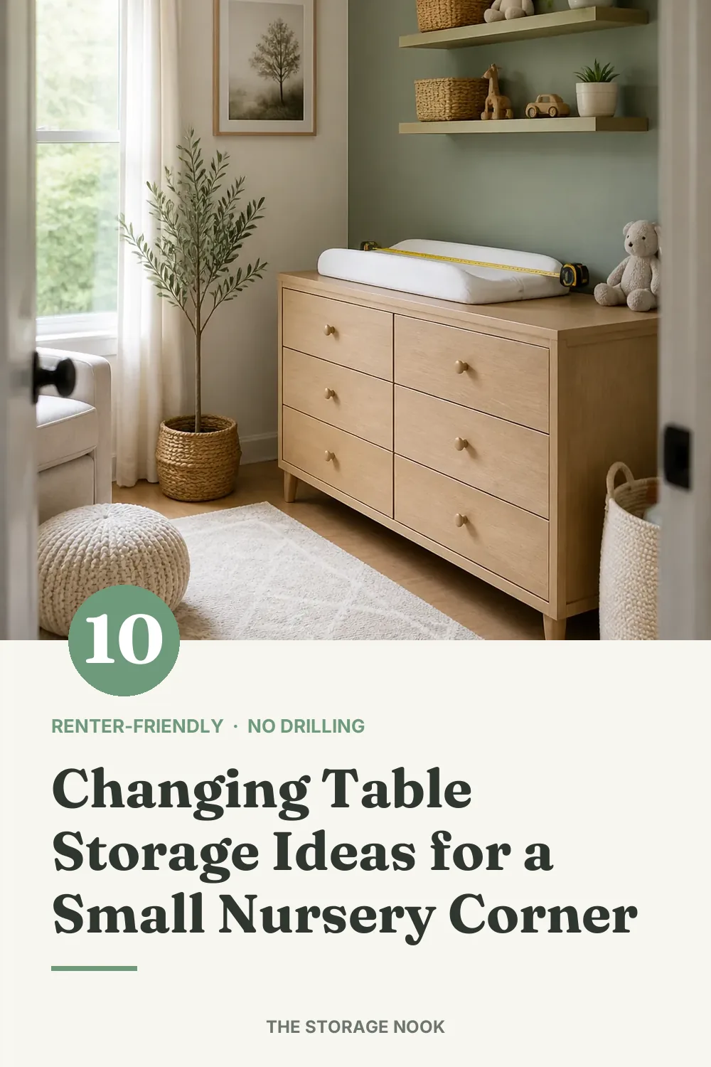 10 Changing Table Storage Ideas for a Small Nursery Corner