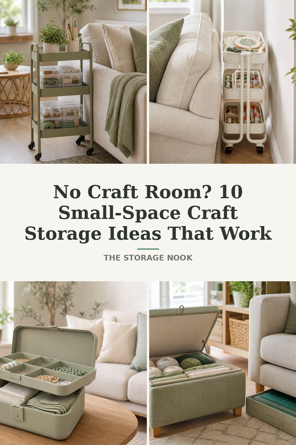 10 Craft Storage Ideas for Small Spaces Without a Craft Room