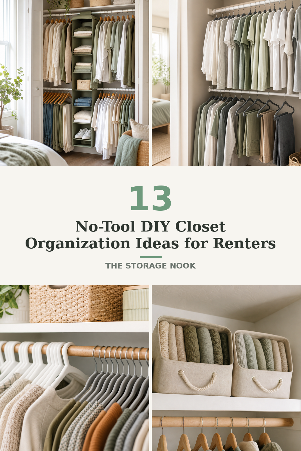 13 DIY Closet Organization Ideas (No Tools, No Drilling)