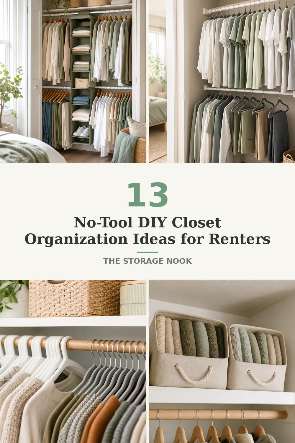 13 DIY Closet Organization Ideas (No Tools, No Drilling)