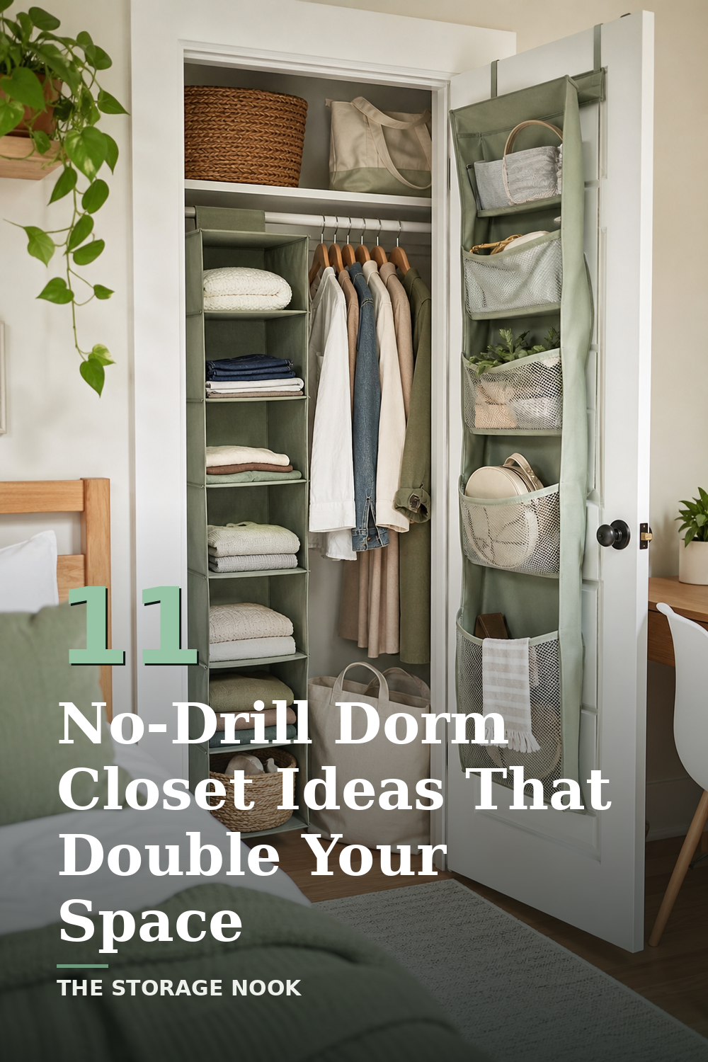 Dorm Closet Organization: 11 No-Drill Ideas for Tiny Closets