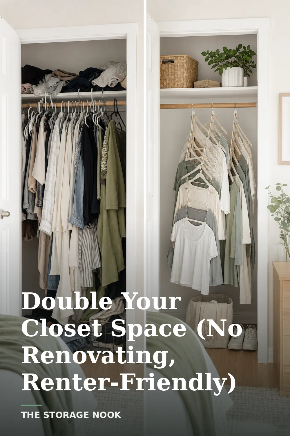 Double Closet Space as a Renter Without Any Renovating