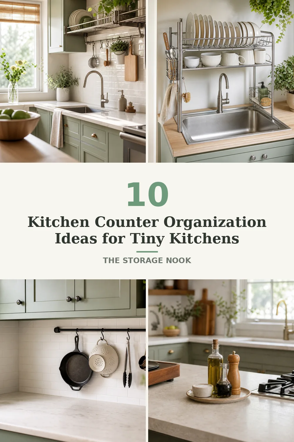 10 Kitchen Counter Organization Ideas for No Counter Space