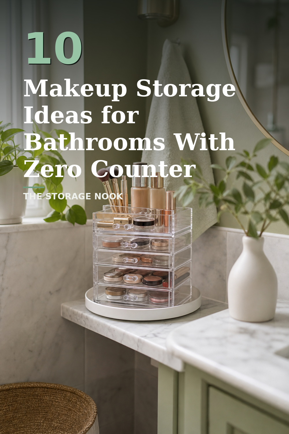 10 Makeup Storage Ideas for a Bathroom With No Counter Space