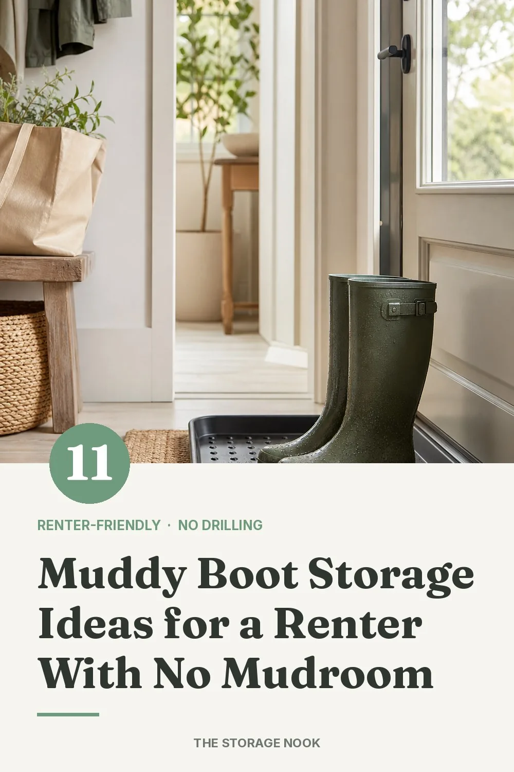 11 Muddy Boot Storage Ideas for a Renter With No Mudroom