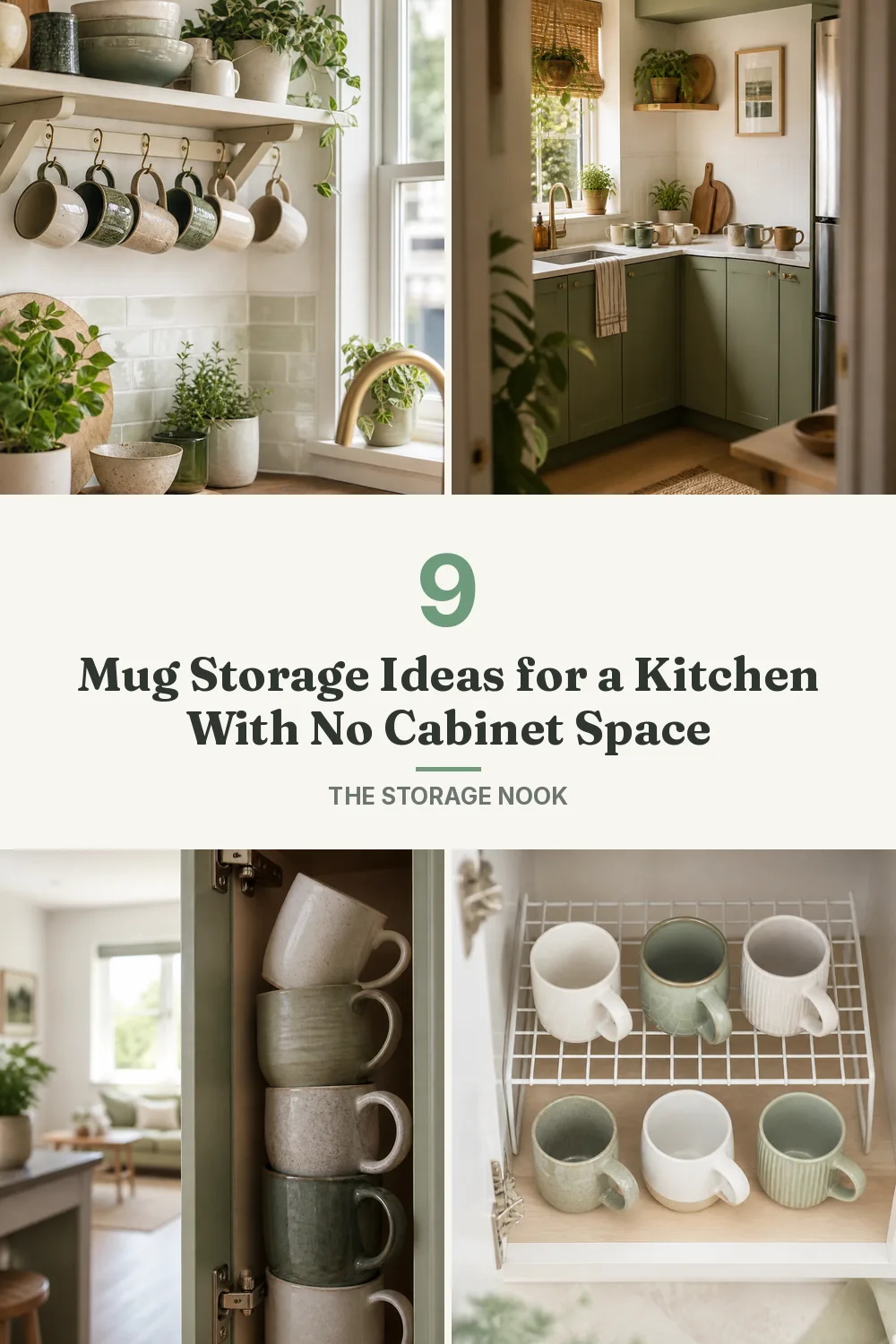 9 Mug Storage Ideas for a Kitchen With No Cabinet Space
