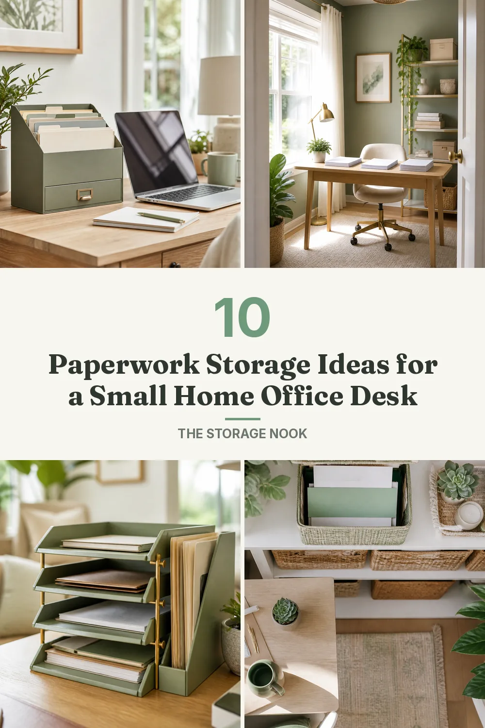 10 Paperwork Storage Ideas for a Small Home Office Desk