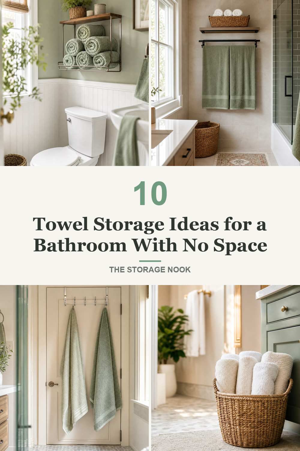 10 Towel Storage Ideas for a Bathroom With No Space