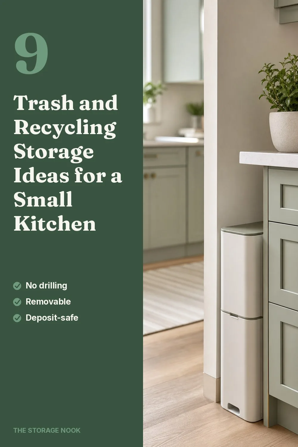 9 Trash and Recycling Storage Ideas for a Small Kitchen
