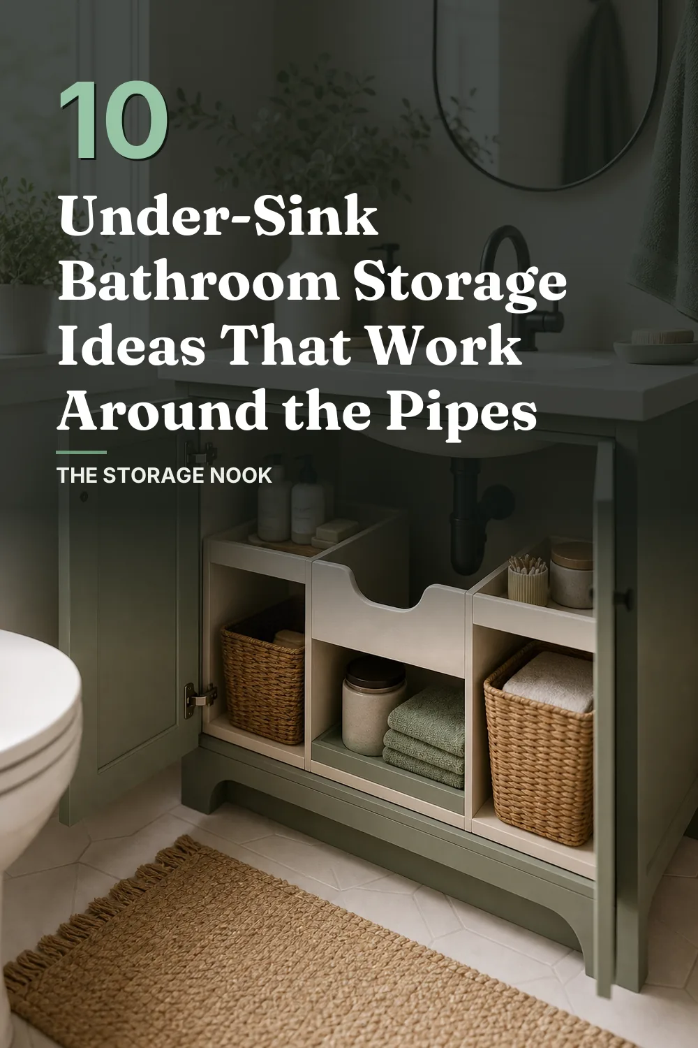10 Under-Sink Bathroom Storage Ideas That Work Around the Pipes