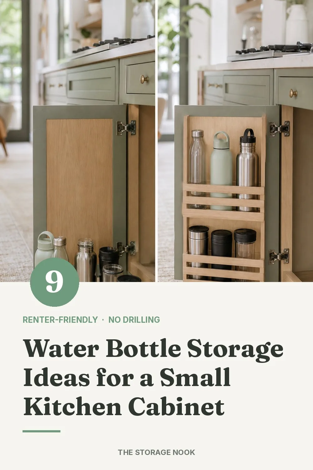 9 Water Bottle Storage Ideas for a Small Kitchen Cabinet